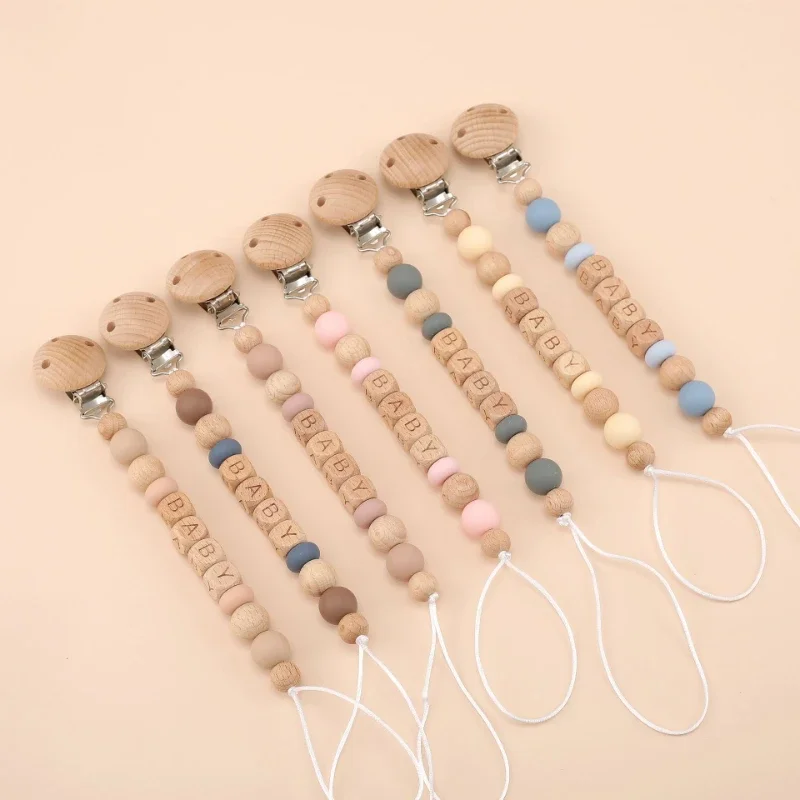 Baby Teethers - Baby Fopspeen Clips Gepersonaliseerde Naam Bijtringen