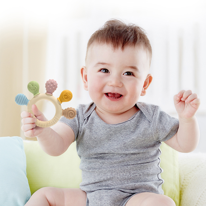 Nieuwe hand veelkleurige Silic - Baby Teethers recensie en prijs